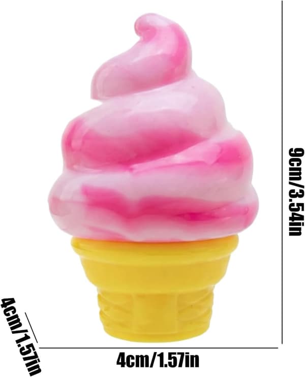 Is-creme Squeeze Squishy, Is-creme Cookie Squishy, Langsomt Stigende Sensorisk Fidget Legetøj til Festgaver orange
