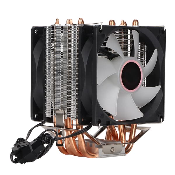 RGB Direkte Kontakt Støjsvag Dobbelt Ventilator CPU Køler til Computer Køling