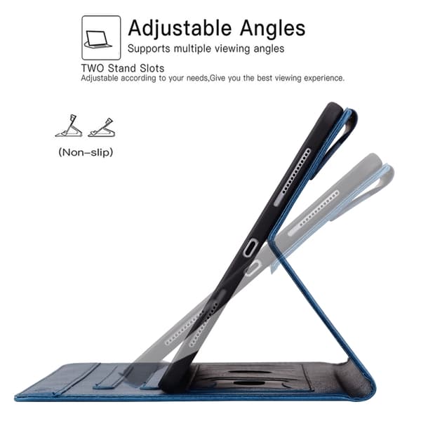 【DT】Samsung Galaxy Tab A9+ / A11+ Läderfodral med kattspänne Kungligt blå