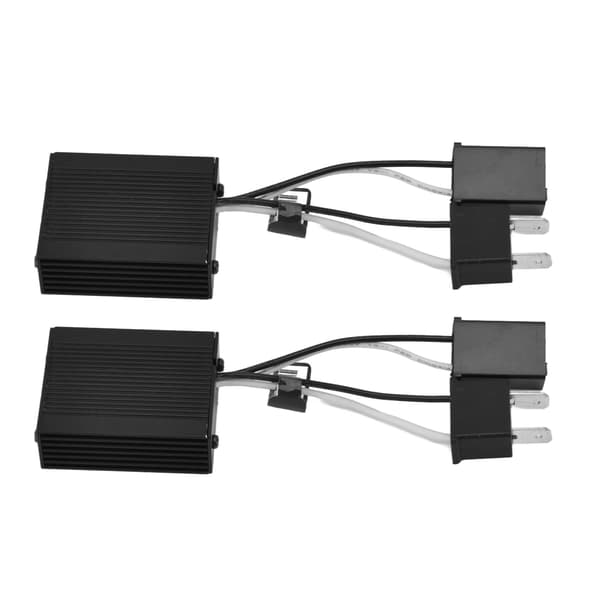 2 stk. LED-frontlysdekoder Anti-jamming Aluminium Shell Bil LED Anti-flimmer Canbus-dekoder 9-16V