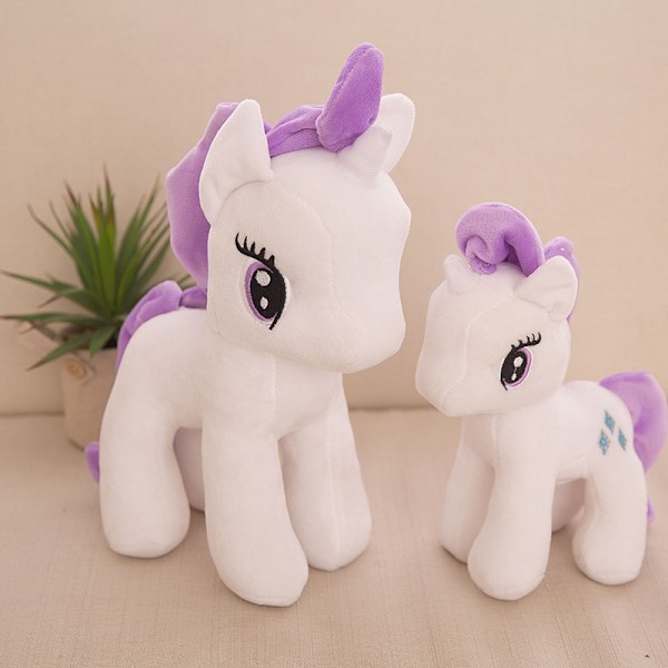 Klassisk ponny poly plyschleksak white pony 40cm