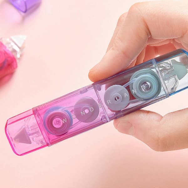 Pcs Gradient Correction Tape 2-i-1 White Out Tape og Adhesive Tape Correction Rollers Dobbelthodet korreksjonstape Blå rosa gradient c Blue pink gradient c