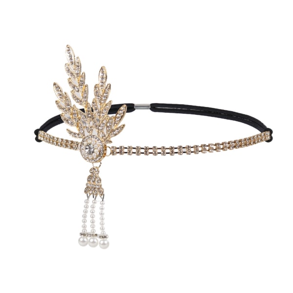 Europeiska och amerikanska Retro Alloy Pearl and Diamond Headwea gold