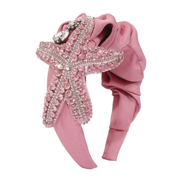 Kvinnors pannband med smycken utsmyckad topp hårband Mode Elegant Pink