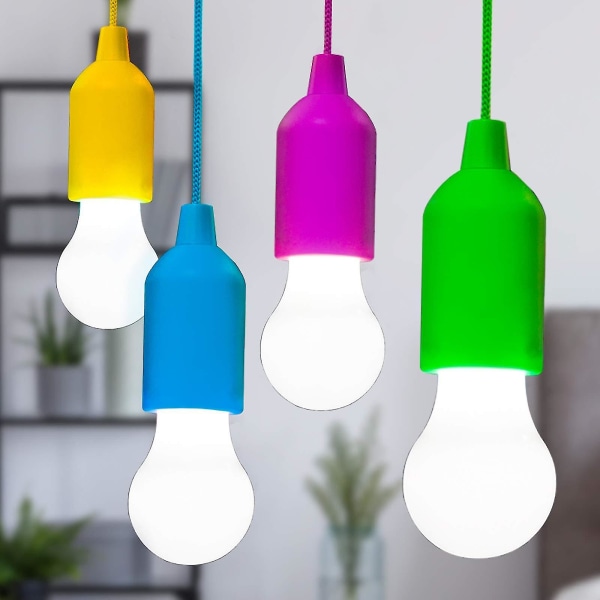 4-st Led Dragsladd Lampor Batteridriven Nattlampa På String