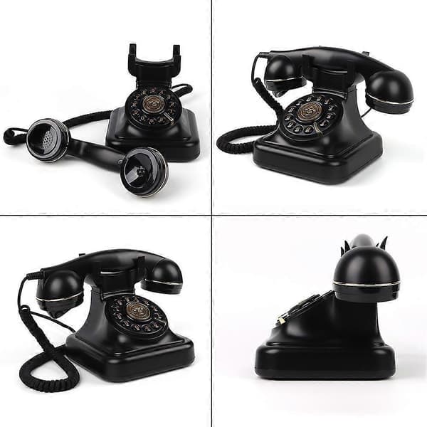 Retro Bluetooth-telefon for bryllupsmottakelsesdekor med trådløs håndsettfunksjon Pink 1pcs
