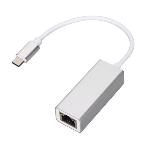 USB C til RJ45 Ethernet Adapter 9100 MB Sølv Stabil Transmission til MacBook Pro Galaxy S9 S8 Note
