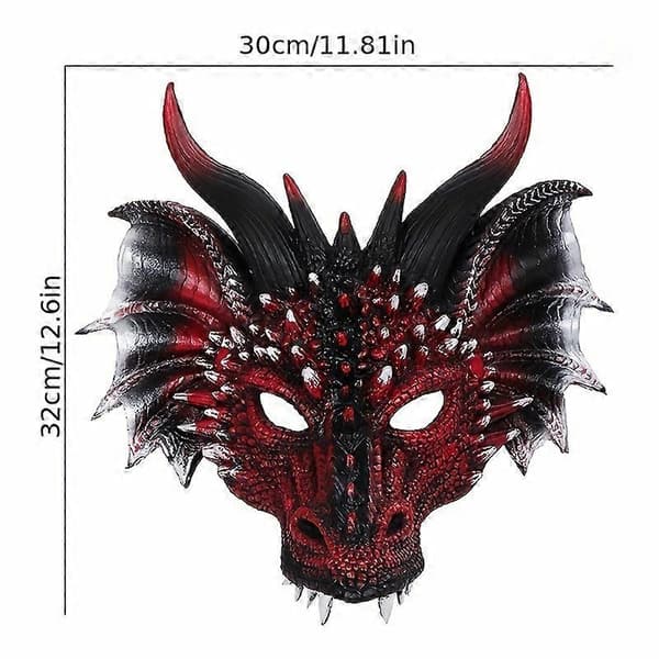 Party Masquerade Cosplay Dragon Mask Halloween Easter Performance Props Mask PU Material Mask