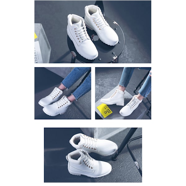 KvinnaEarlWinteShoeFlaHeeBootKeeWarBoots White 41