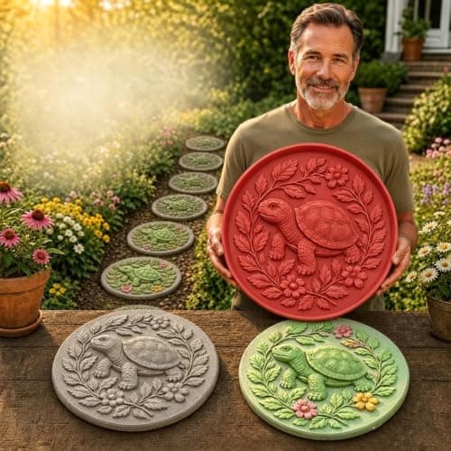 Gjenbrukbar solsikkehellesteinsform, DIY hagesti-form (skilpadde) Turtle