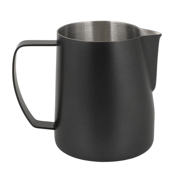 Rustfrit stål 700 ml kaffe mælkeskummer kande sort latte art dampende kop