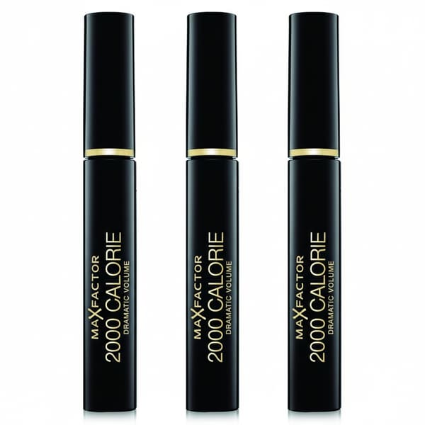 【DENGTU】3-pakkaus Max Factor Calorie Mascara 2000 Musta 9ml Svart black