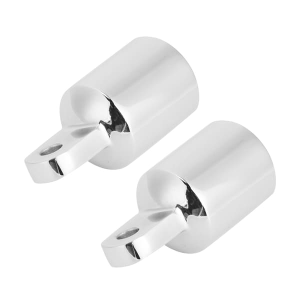 2 stk. Topøje-endestykke i rustfrit stål, glidehætte 22 mm 0,9 tommer, marinebåds hardwaretilbehør