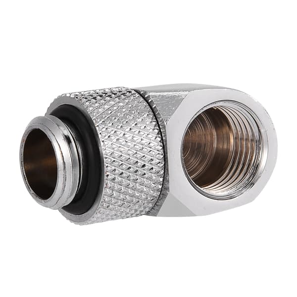 PC Vannkjøling Fitting G1/4 Gjenget Albueadapter Sølv