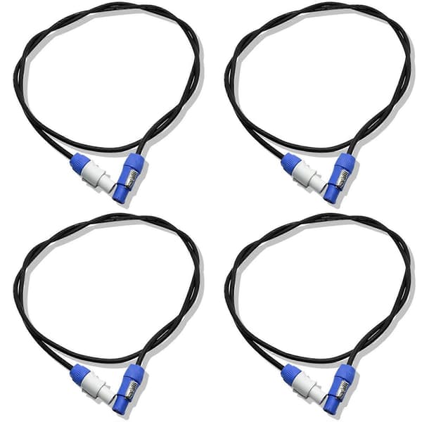 4 stk 1M AC strømkabel for Beam Moving Head Light Beam 5R/7R Moving Head Light Forlengelse Powercon-kabel