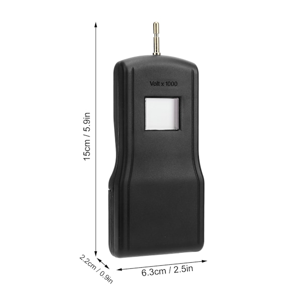 15KV Portabel LCD Elektrisk Stängsel Spänningstestare - Digital Voltmeter för Gårdar & Trädgårdar MLD-004B Svart