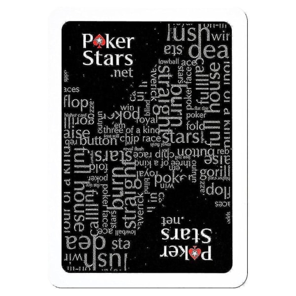 Svart, Pokerstars Gaming Card-100% plast-svart
