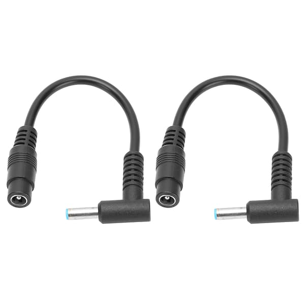 2 stk. 5,5x2,1 mm til 4,5x3,0 mm strømadapterkabel til HP bærbar computer