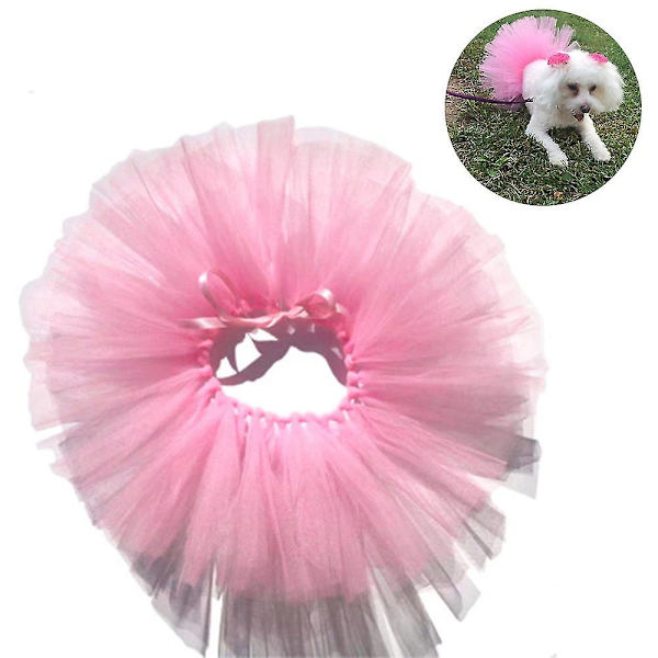 Pet Hund Kat Kostume Tutu Outfit Animal Halloween Party Tulle Nederdel Pink