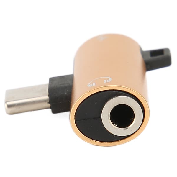 Type C til 3,5 mm hodetelefonadapterlader 2 i 1 HIFI Audio PD Hurtiglading Gull