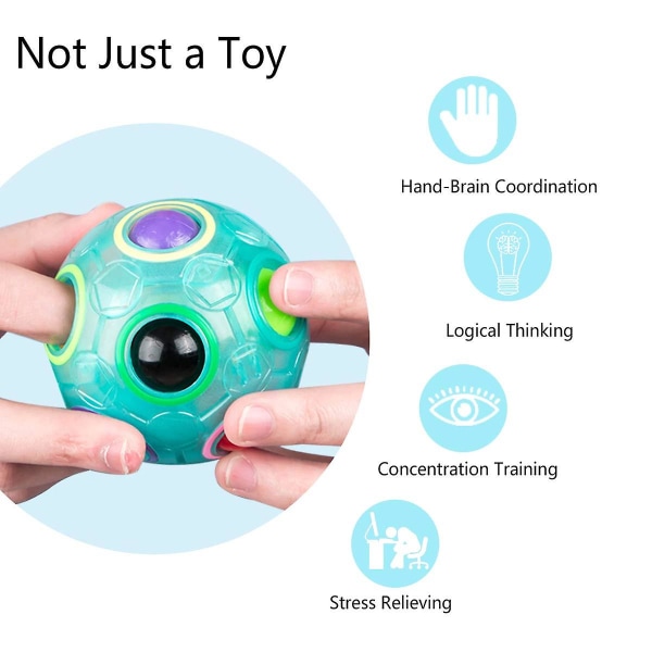 Magic Rainbow Ball Fidget Ball Speed Pussel Ball Brain Teasers Luminous