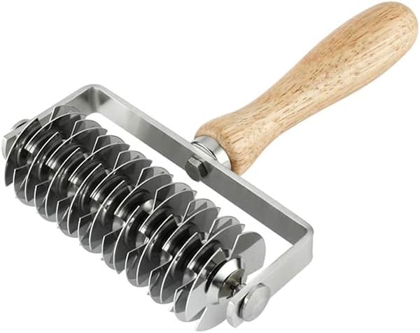 Deigrulle i rustfritt stål, gitter pizzarullekutter, kjøkkenredskaper for baking