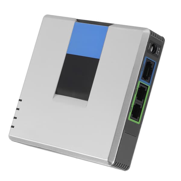 2 Port VoIP Gateway Adapter SIP RJ45 Kabel EU Plugg