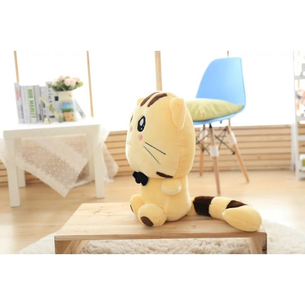 Big Face Cat Plyschleksaksdocka Yellow tears eye 35cm