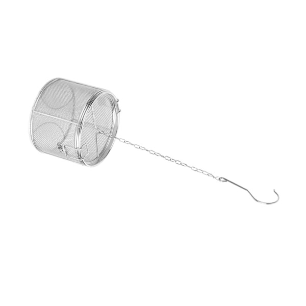 Ruostumattomasta teräksestä valmistettu teepallosuodatin - 14 x 10 cm maustesuodatin keittojen mausteille ja erotuskorille