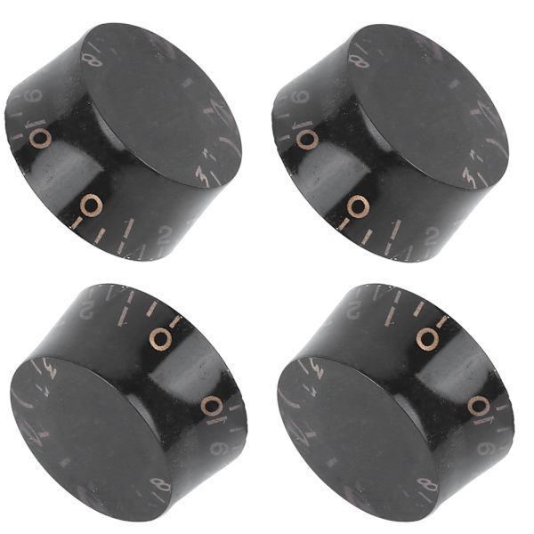 4 stk. Akryl Bas Knapper Elektrisk Guitar Volumenkontrol Potentiometer Hat Guld Sort