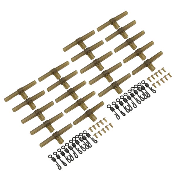 20 sæt Anti Tangle Sleeve Side Bending Kit Holdbare Swivels Karpefisketilbehør