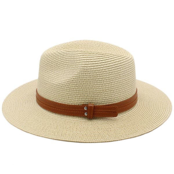Strand Panama Hat Håndlavet Oversized Stråhat Elegant Solhat Overraskelsesgave til Kæreste til Ferier Fransk Stil Hvid White