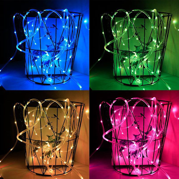 16-färgs fjärrkontroll ljusslinga RGB färgglada rörljus USB type 17 meters 150 lights