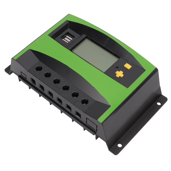 Solar Charge Controller LCD Display Timing Intelligent Automatisk Solar Panel Regulator med Dual USB Port 40A 12V 24V