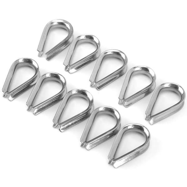 4MM Rostfritt Stål Båt Vajer Klämmor Kabel Skyddsring Fasta Kauser Clips