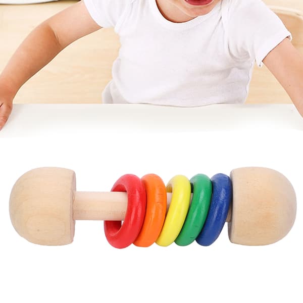 Färgglada träskallror Baby Pedagogisk leksak för sensorisk träning