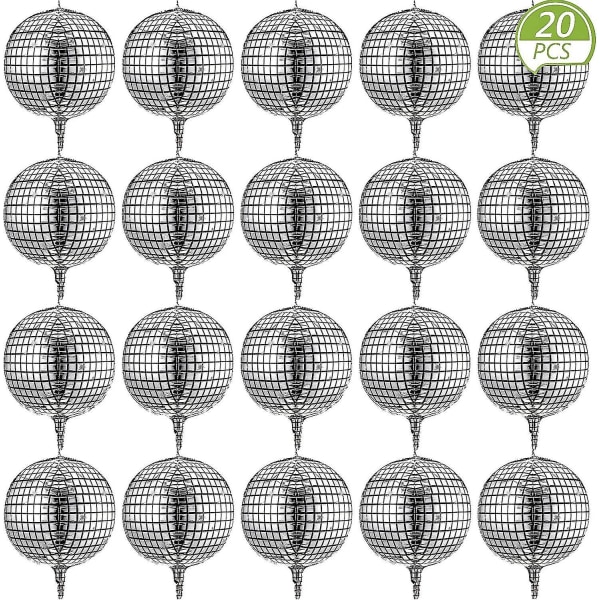 Discopallo ilmapallot 20 kpl 22 tuumaa 4d disco ilmapallot suuri hopea laserfolio ilmapallo Metalli