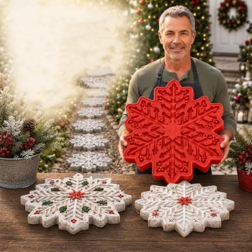 Gjenbrukbar solsikkehellerform, DIY hagegangbeleggform, snøfnugg Snowflake