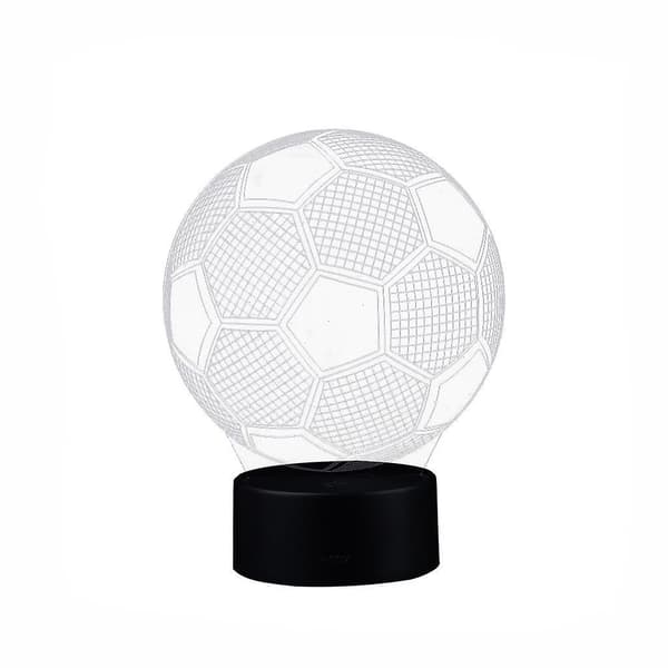 fodbold LED 3D belyst lampe optisk skrivebordsnatlampe med 7 farveskift