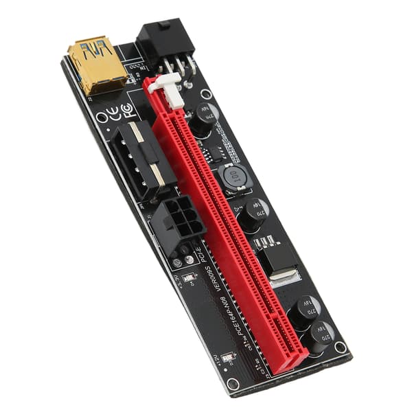 PCIE Riser 4 FP Kondensatorer 6P Interface Strømforsyningsadapterkort
