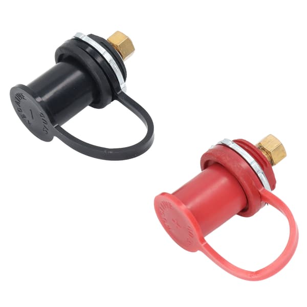 20 mm batterioplader-sæt, sort rød jumperterminal til bil, lastbil, autocamper