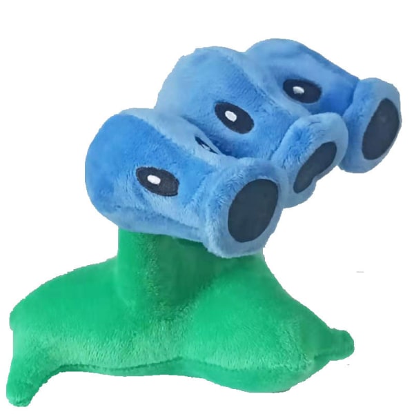 Plants vs Zombies Sunflower Pea Plyschleksaksdocka three-headed ice About 15-20 cm