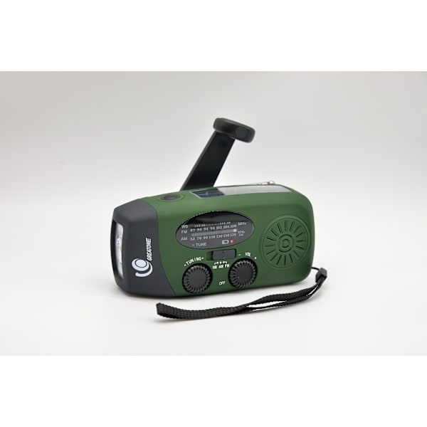 Vevradio 2000mAh powerbank, solbatteri, ficklampa green
