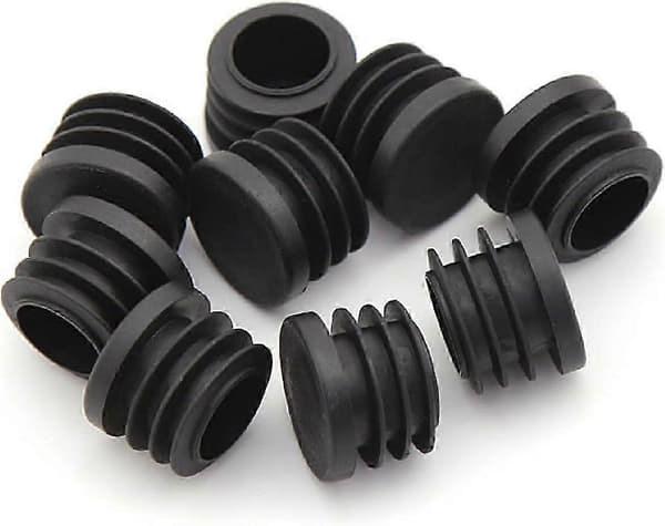 20 stk. 28 mm sorte plastikpropper, sorte runde rørhætter, indvendige endehætter til stole, skriveborde, bordben, møbelrør