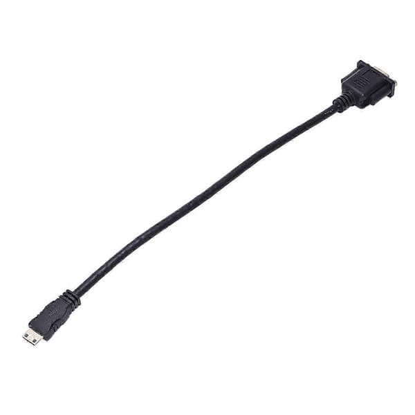 Mini HDMI til VGA M/K Stik Kabel Adapter Konverter 0.3M 1FT[dt] musta