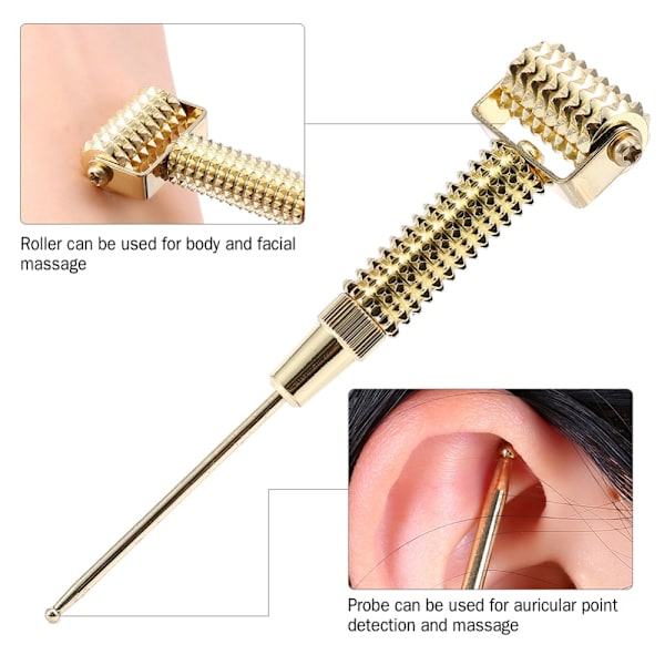 Ansiktsmassager Öronakupunkter Ansiktsuppstramning Slimming Roller Silver