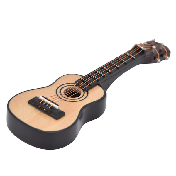 Dockhus Miniatyr Trägitarr i Skala 1:12, Mini Gitarr Display Modell Klassisk Gitarr