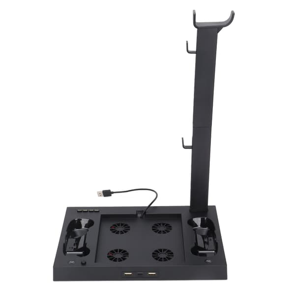 Xbox Series X Konsollstativ med Multifunksjonell Viftebase Inkluderer Headsetholder og Batteriadapter