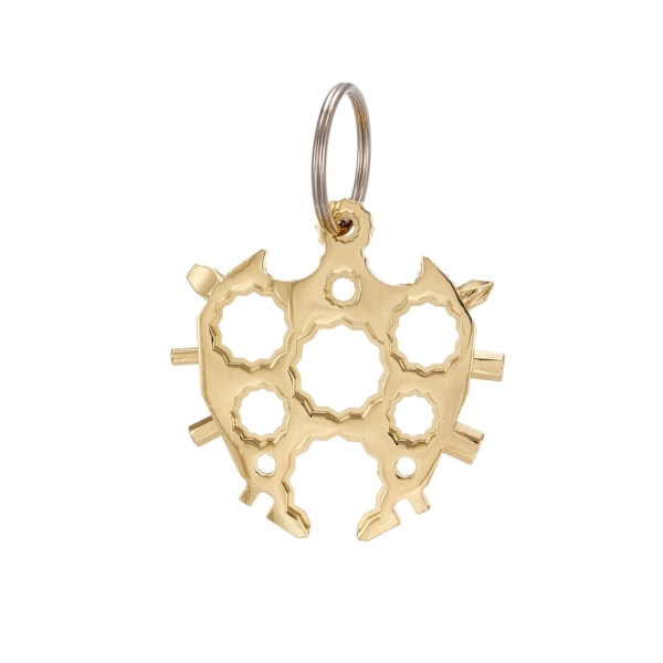 18 i 1 Snowflake Multi-tool Pocket Tool Flasköppnare nyckelring Gold