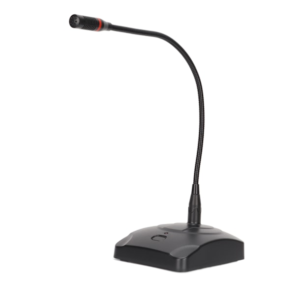 Desktop Svanehals Mikrofon 6,35 mm Kabel med Lys til Konferenceudsendelse og Optagelse